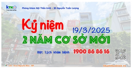 Ngày 19.3.2025 - Kỷ niệm 02 năm cơ sở mới PHÒNG KHÁM NỘI THẦN KINH - BS NGUYỄN TUẤN LƯỢNG.